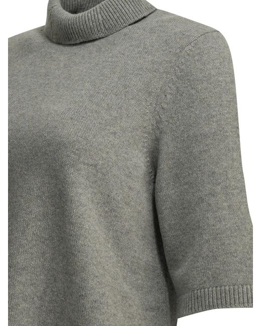 Alaïa Gray Alaia Cashmere Turtleneck Sweater