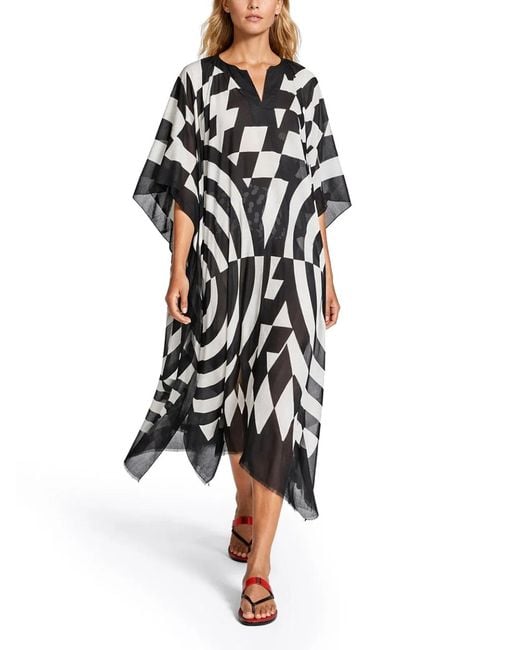 Dries Van Noten Black Caftan With Print