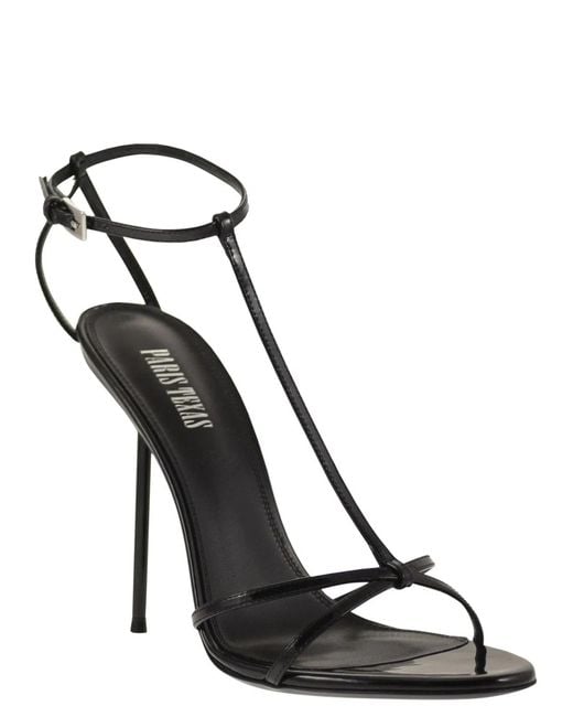 Paris Texas Black Lidia T-Strap Sandal