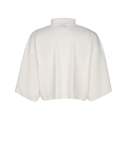Alaïa White Alaia Crop Top Ss