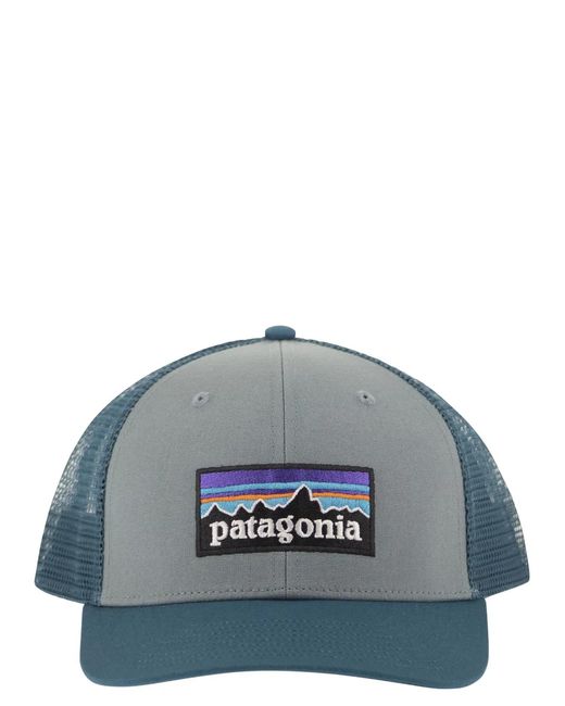 Patagonia Blue Hat With Embroidered Logo On The Front