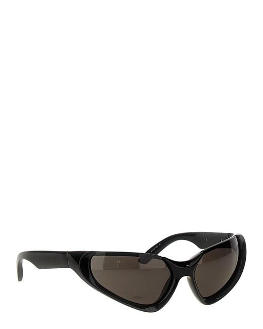 Balenciaga Black 'Xpander Rect' Sunglasses