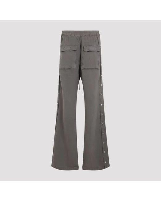 Rick Owens Gray Dust Wide Pusher Pants for men
