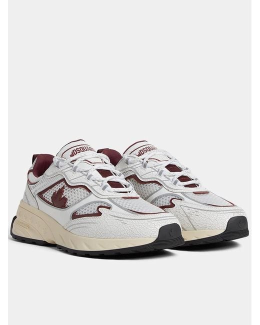DSquared² White Leather Sneakers