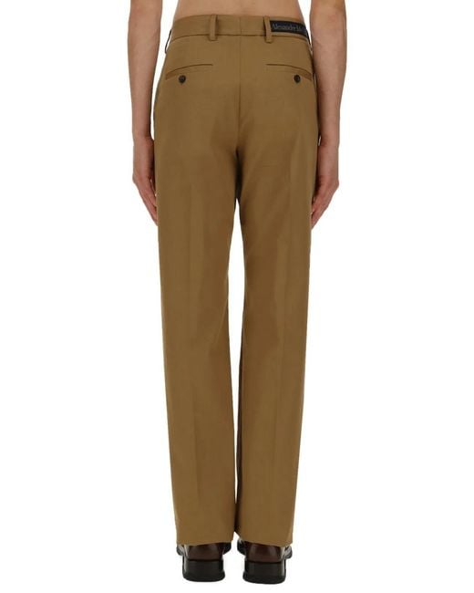 McQueen Natural Pants With Logo for men