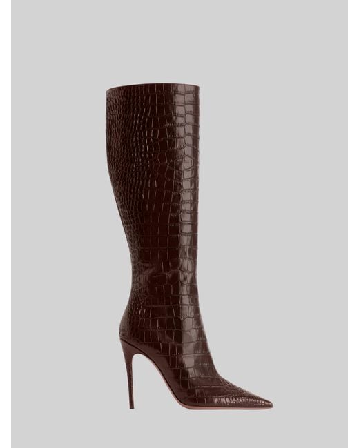 Paris Texas Brown Ebony Croco Vera 105 Boot