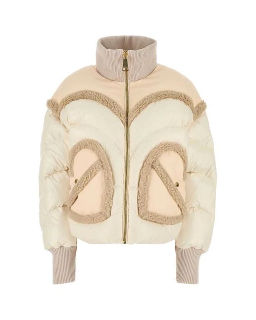 Khrisjoy Natural Ivory Nylon Corazon Down Jacket