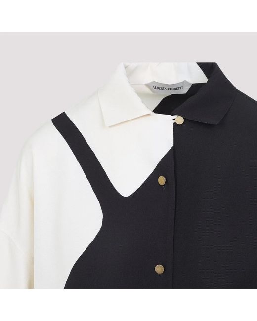 Alberta Ferretti Black Twill Shirt