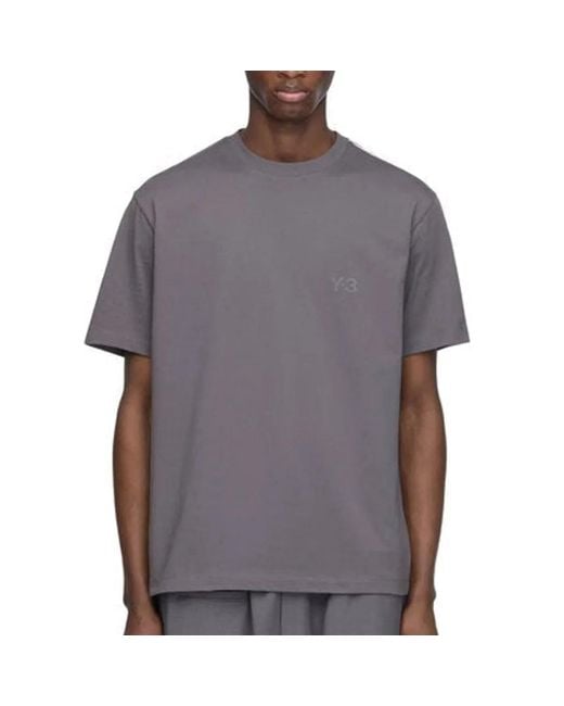 Y-3 Gray Grd 3S Ss Tee for men