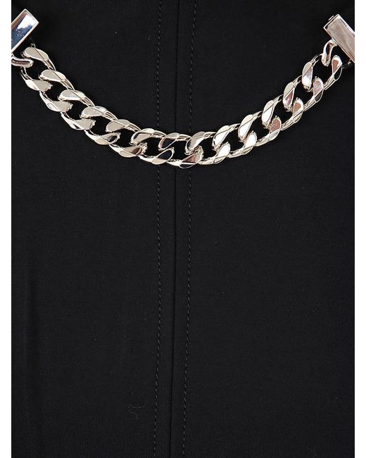 J.W. Anderson Black Neck Chain Long Sleeve Dress