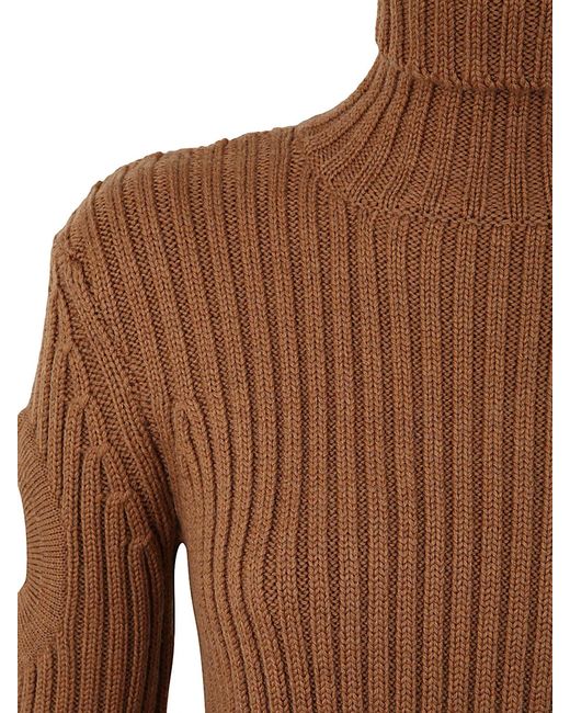 J.W. Anderson Brown Cut Out Sleeve Turtleneck Jumper