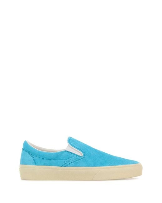 Tom Ford Blue Suede Jude Slip On Sneaker for men