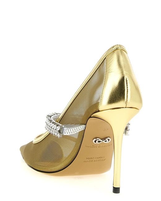 Mach & Mach Metallic 'Lotus Flower' Pumps