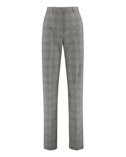 Max Mara Gray Tailored Wool Trousers