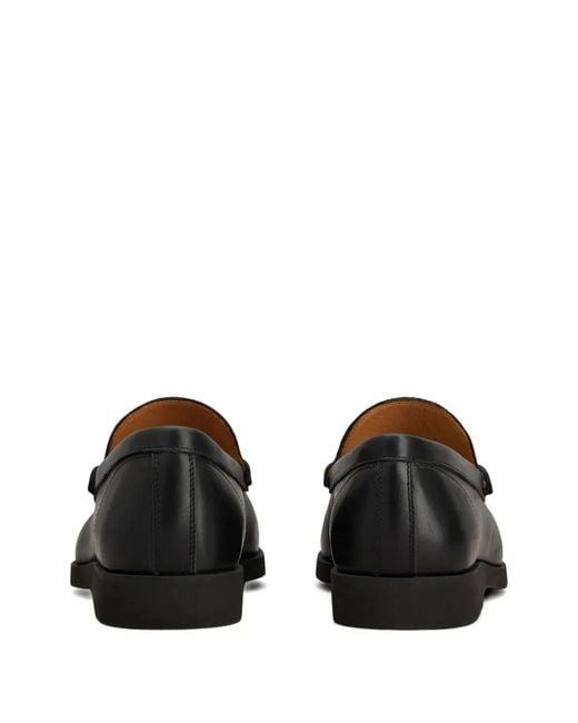 Tod's Black Leather Loafers for men