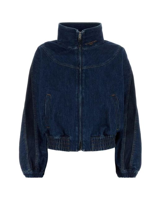 Givenchy Blue Denim Bomber Jacket
