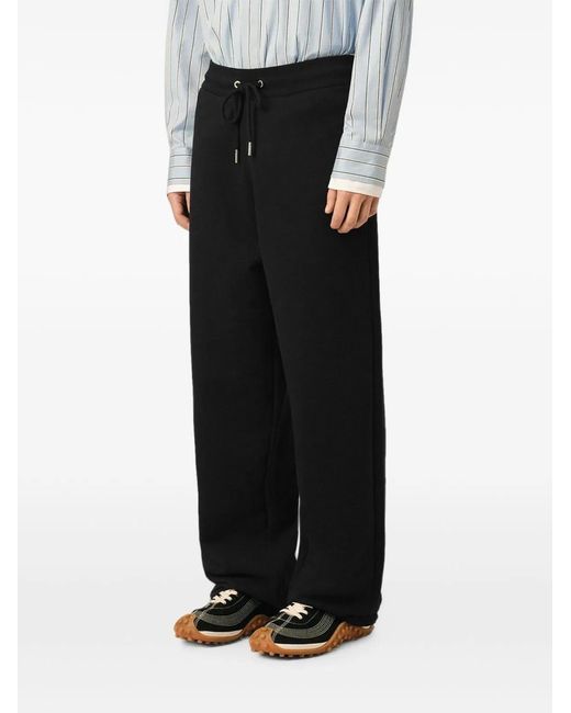 AMI Black Ami De Coeur Cotton Sweapants for men