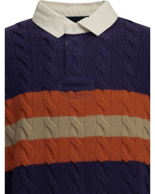 Polo Ralph Lauren Blue "Rubgy" Polo Sweater for men