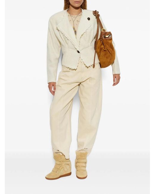 Isabel Marant White Suna Wool Blend Jacket