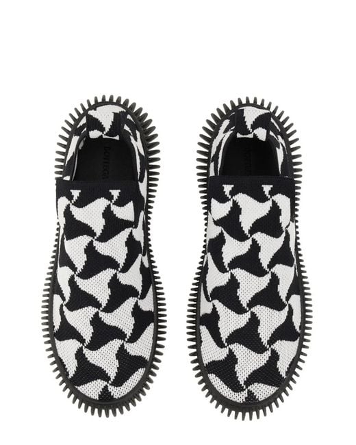 Bottega Veneta Black Knit Slip-On Sneaker