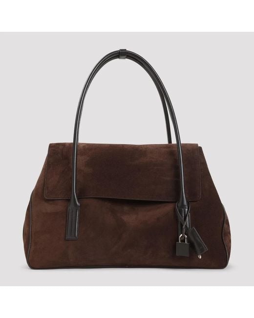 Tom Ford Brown Calf Leather Shoulder Bag