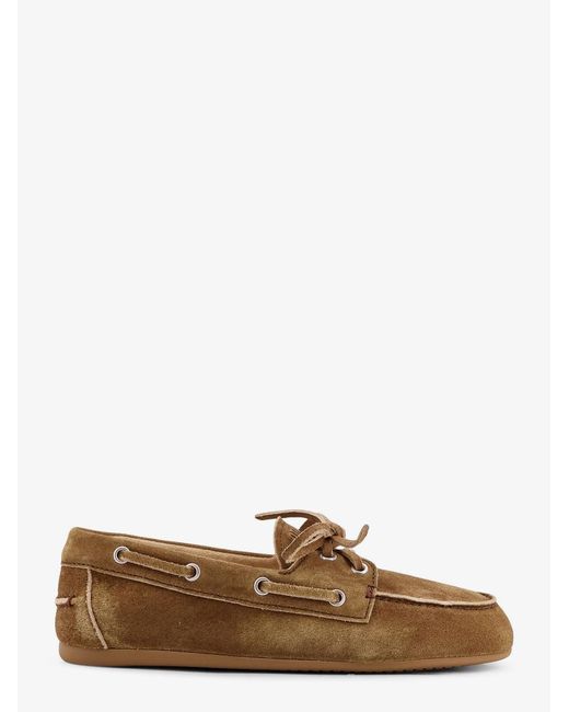 Miu Miu Brown Faded Suede Loafers