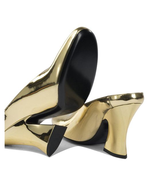 Givenchy Metallic "Sculpted" 95 Mm Heeled Mule