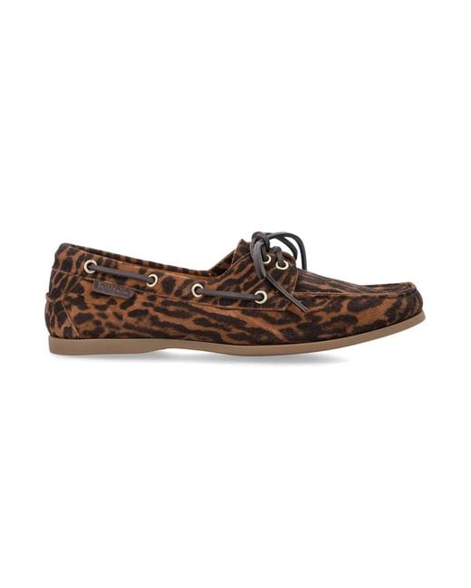 Tom Ford Brown Robin Animal Print Suede Loafers for men