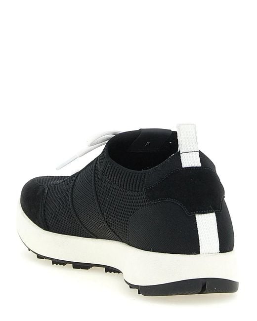 Kiton Black Technical Cotton Sneakers for men