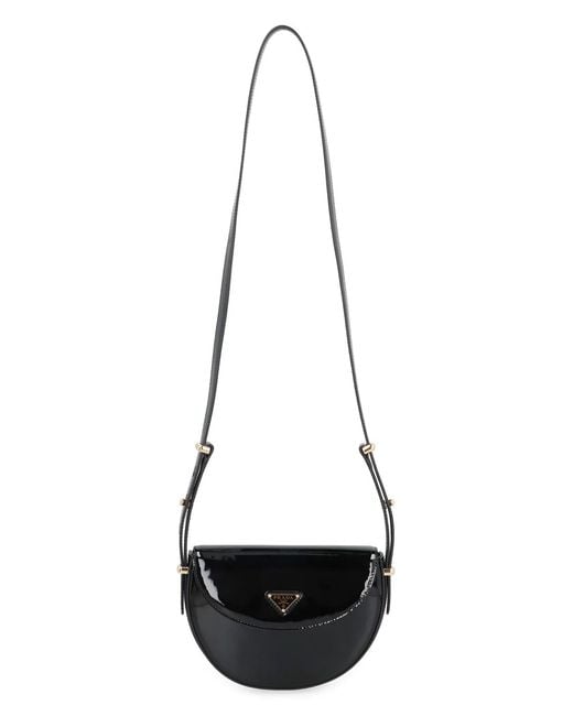 Prada Black Patent Shoulder Bag