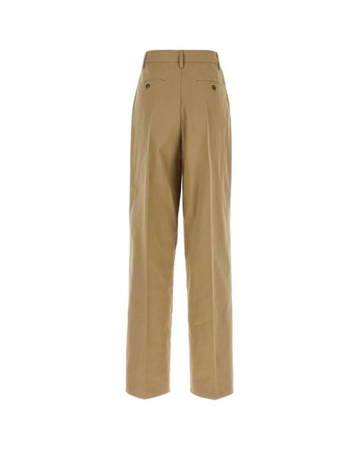 Prada Natural Camel Cotton Pant