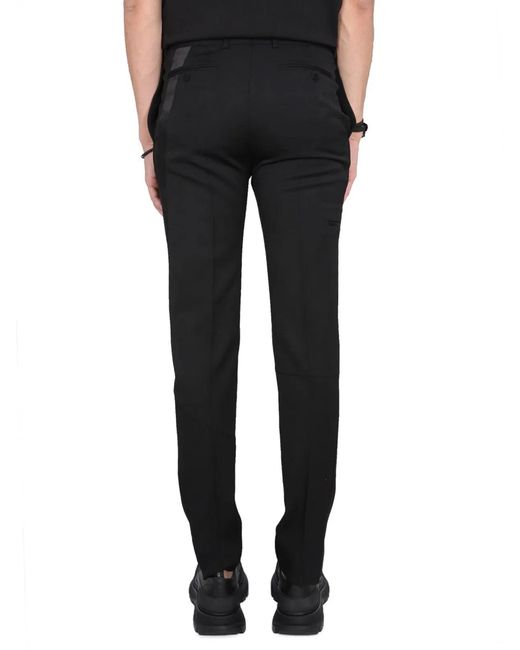 McQueen Black Virgin Wool Pants for men