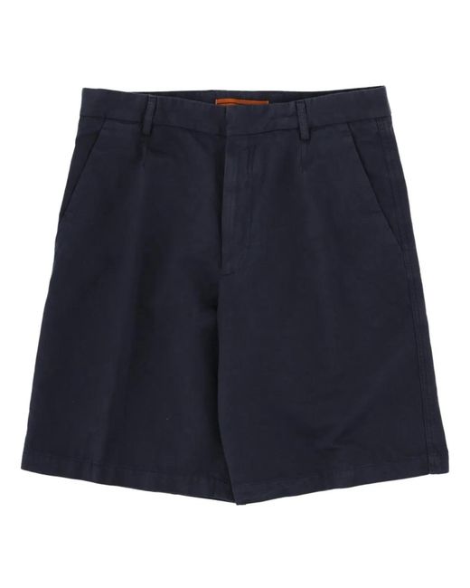 Zegna Blue Solid Shorts for men