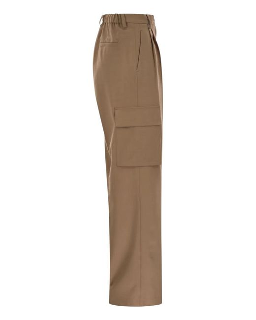 Herno Natural Soft Wool Cargo Pants
