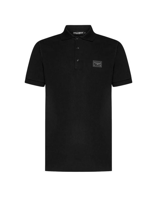 Dolce & Gabbana Black Dolce & Gabbana Cotton Polo for men