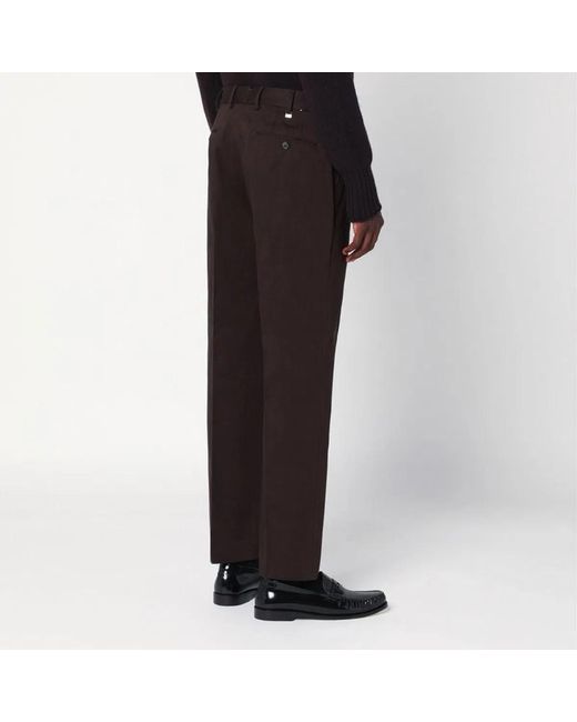 PT01 Black Cotton Trousers for men