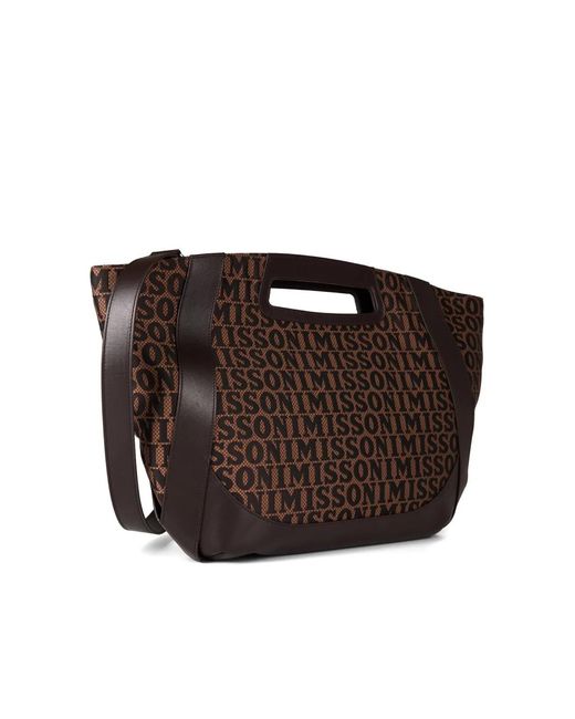 Missoni Brown Logo Tote Shopping Bag