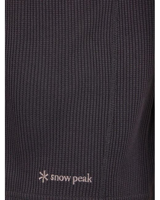 Snow Peak Black "Dry Thermal" T-Shirt for men