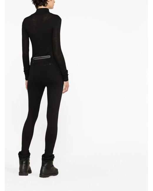 Moncler Black Nylon Leggings