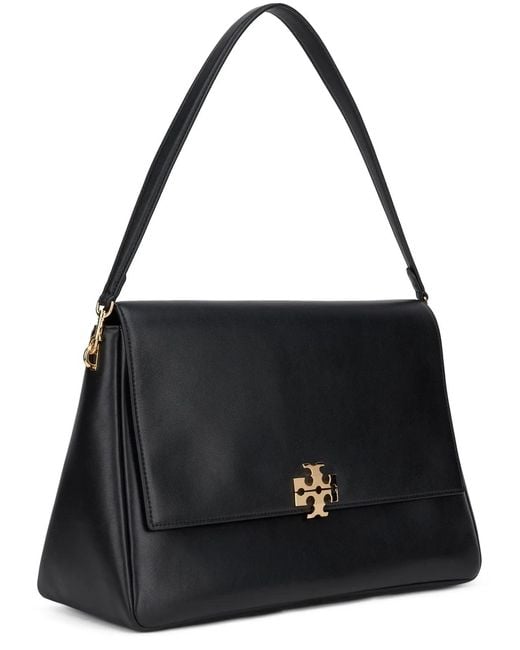 Tory Burch Black Charlie Large Leather Shoulder Bag