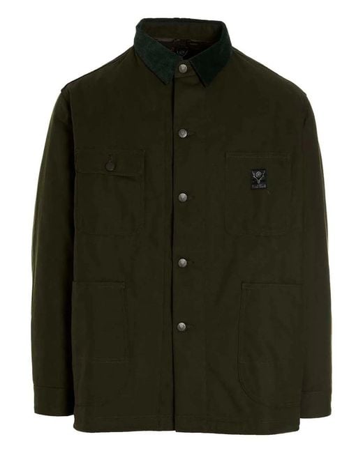 South2 West8 Green 'Coverall' Jacket for men