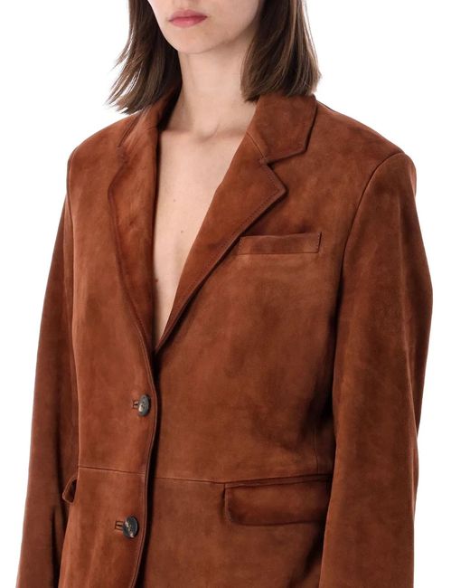 Golden Goose Deluxe Brand Brown Robin Suede Blazer