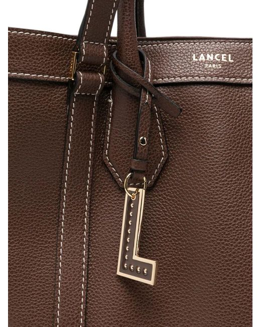 Lancel Brown "Belleville Small" Small Tote Bag