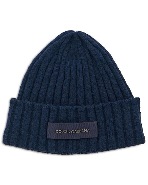 Dolce & Gabbana Blue Dolce & Gabbana Knit Cap for men