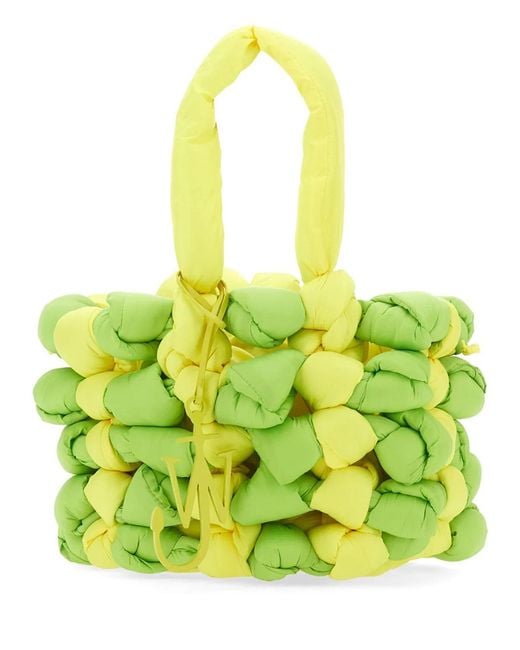 J.W. Anderson Green Small Woven Tote Bag for men