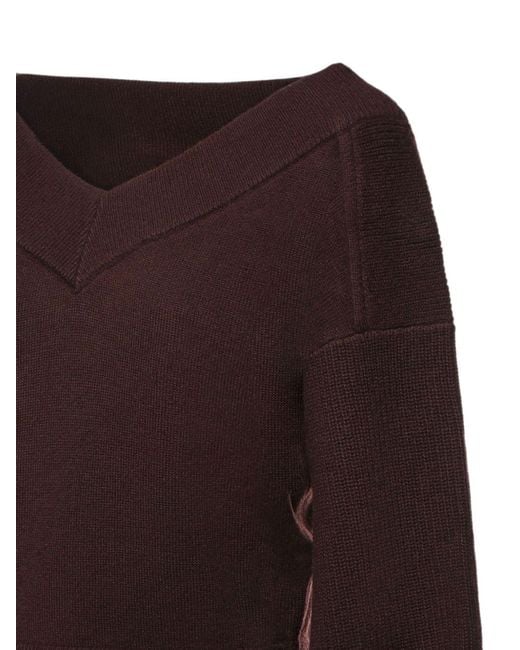 Pinko Brown Wool Sweater