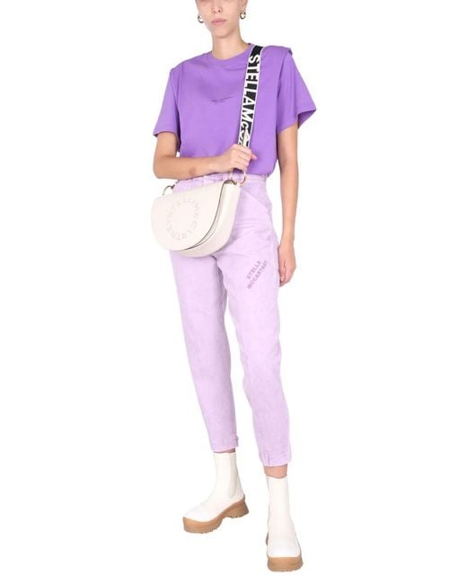 Stella McCartney Pink Jeans With Embroidered Logo