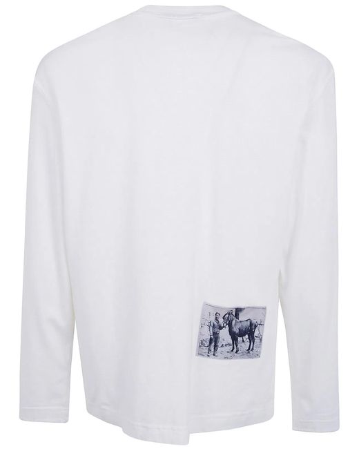 Jacquemus White "Le Tshirt Paysan Long Sleeves" T-Shirt for men