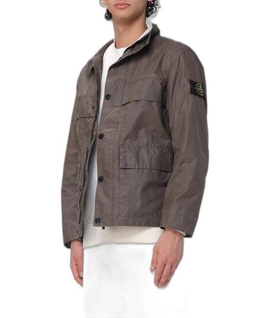 Stone Island Gray Field Jacket for men
