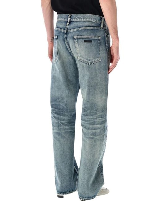 Fear Of God Blue Straight 5-Pocket Jeans for men